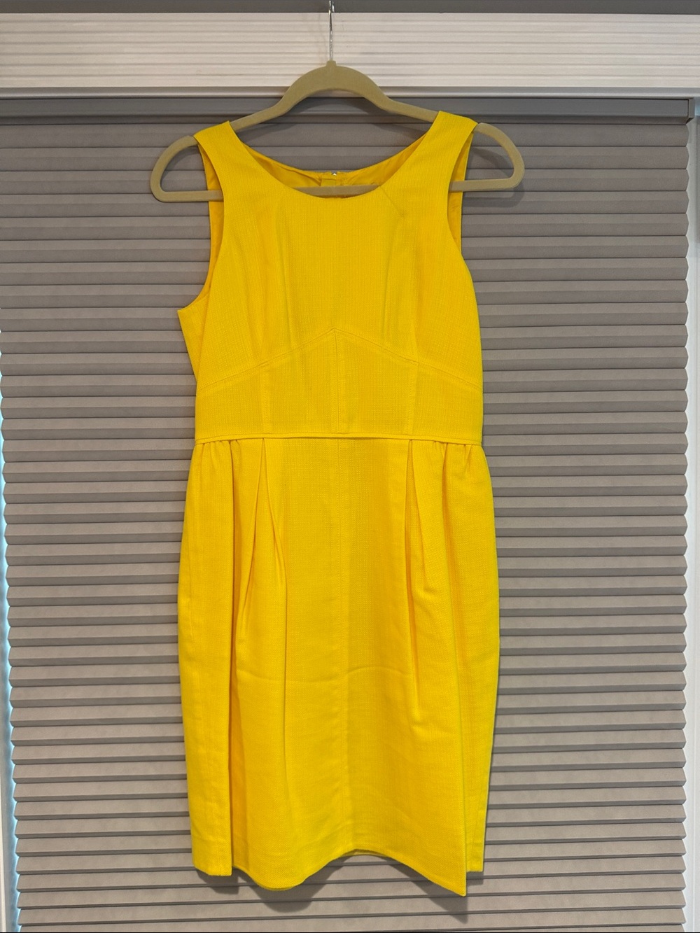 J. Crew sleeves Yellow Sheath Dress